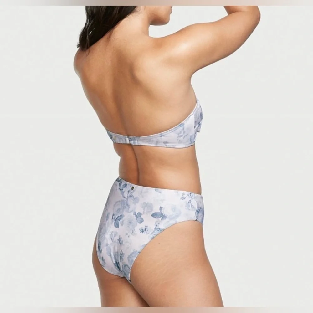 Victoria’s Secret Blue Floral Bow Bikini NWT - M